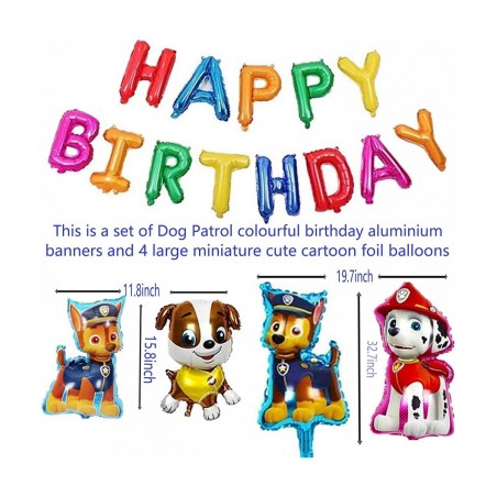 Dog Patrol Party Supplies Dog Patrol Birthday Party Ballons Set Dog Party Balloon Dog Patrol Party Supplies for Kids Party De...