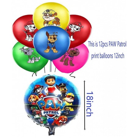 Dog Patrol Party Supplies Dog Patrol Birthday Party Ballons Set Dog Party Balloon Dog Patrol Party Supplies for Kids Party De...
