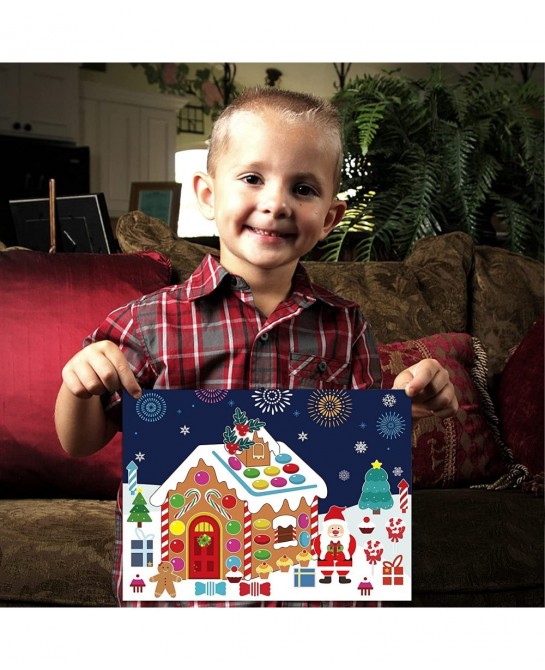 Make a Gingerbread House Stickers for Kids Christmas Party Game Activity Stickers DIY Craft Party Favor Supplies 30 Sheets 15...