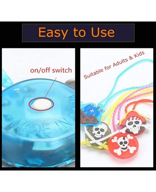 Halloween LED Light Up Neckalce for Kids Adults Flashing Necklace Birthday Party Favors Blinking Soft Rubber Decorations Asso...