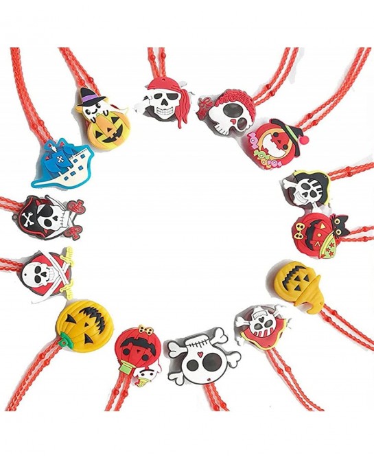 Halloween LED Light Up Neckalce for Kids Adults Flashing Necklace Birthday Party Favors Blinking Soft Rubber Decorations Asso...