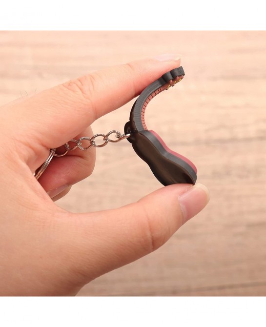 18 Pcs Miniature Musical Instrument Keychains Metal Key Rings with Assorted Creative Rubber Instrument for Music Party Favors...