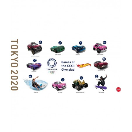 Tokyo 2020 Olympics 10 Castings In 1 Pack Features 1:64 Scale Cars With Popular Sports Themes Treasure Hunt Car Collectible A...
