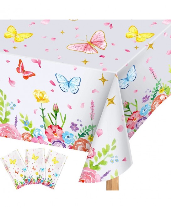 Butterfly Party Decorations Butterfly Birthday Tablecloth Rectangle Watercolor Tablecloth Butterfly Table Cover Summer Themed...