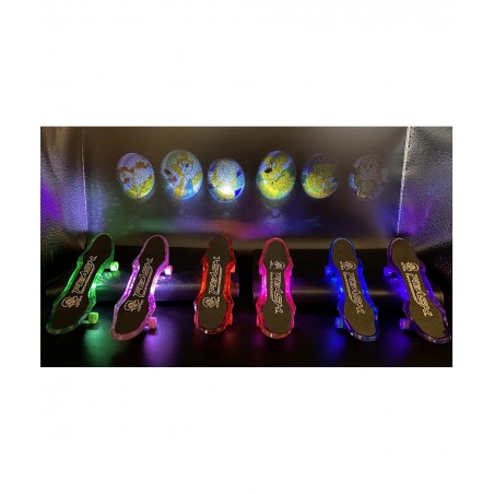 Lighted-Up Finger Skateboards - Finger Board Toys for Kids - Set of 6 Toy - Mini Skateboard Pack 6pcs - Gifts for Children Fi...