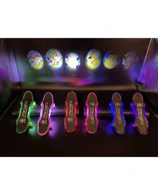 Lighted-Up Finger Skateboards - Finger Board Toys for Kids - Set of 6 Toy - Mini Skateboard Pack 6pcs - Gifts for Children Fi...