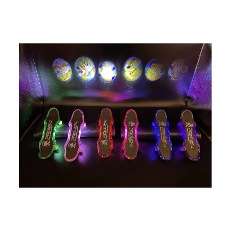 Lighted-Up Finger Skateboards - Finger Board Toys for Kids - Set of 6 Toy - Mini Skateboard Pack 6pcs - Gifts for Children Fi...