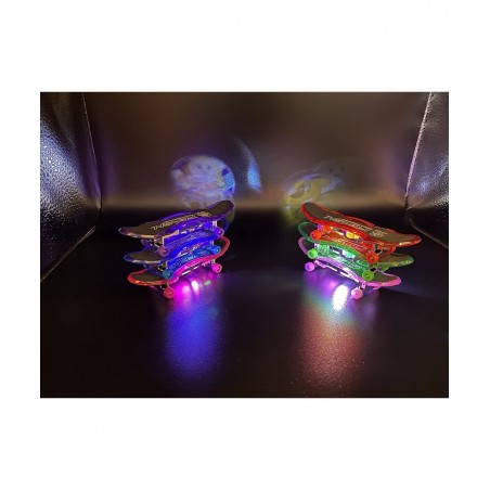 Lighted-Up Finger Skateboards - Finger Board Toys for Kids - Set of 6 Toy - Mini Skateboard Pack 6pcs - Gifts for Children Fi...