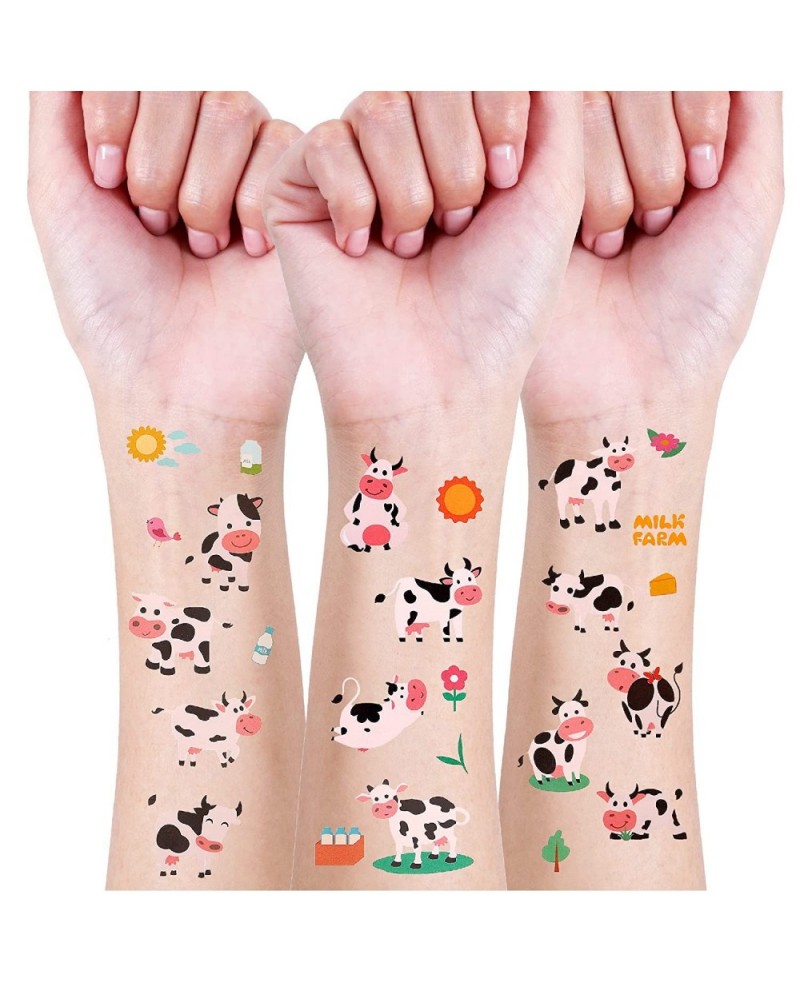 24 Sheets Cow Temporary Tattoos Birthday Decorations Cow Party Favors $17.48 Kids' Party Favor Sets