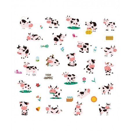 24 Sheets Cow Temporary Tattoos Birthday Decorations Cow Party Favors $17.48 Kids' Party Favor Sets