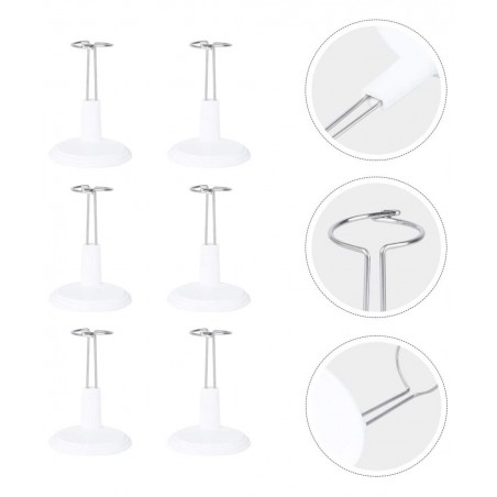 6Pcs Doll Stand 15CM Doll Display Holder Aaction Figures Stands Plastic Model Support Frame for Home Store Market $17.46 Dolls