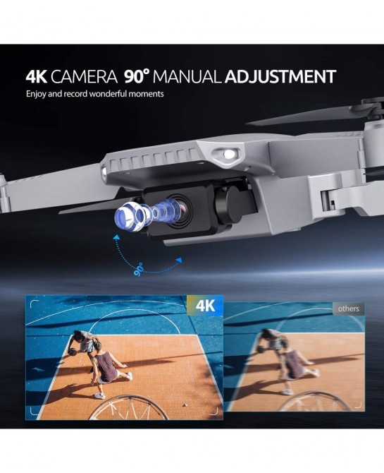 D25 Drone with Camera for Adults 4K UHD FPV Quadcopter Foldable for Beginners with Optical Flow Positioning Headless Mode Han...