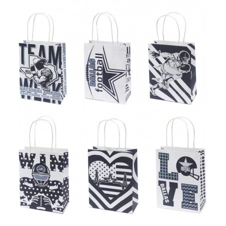 Football Party Supplies Gift Candy Bags for Fans Dallas Birthday Party Supplies Paper Bags with Handle Girls Boys $29.93 Kids...