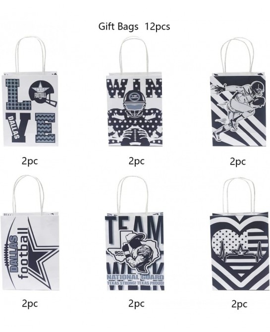 Football Party Supplies Gift Candy Bags for Fans Dallas Birthday Party Supplies Paper Bags with Handle Girls Boys $29.93 Kids...