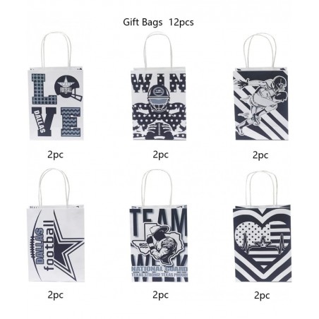 Football Party Supplies Gift Candy Bags for Fans Dallas Birthday Party Supplies Paper Bags with Handle Girls Boys $29.93 Kids...