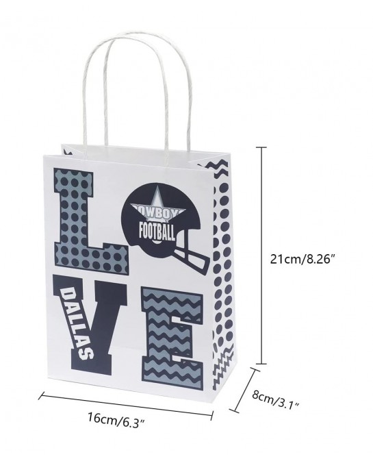 Football Party Supplies Gift Candy Bags for Fans Dallas Birthday Party Supplies Paper Bags with Handle Girls Boys $29.93 Kids...