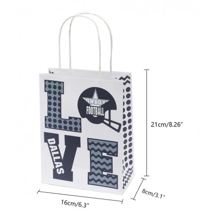 Football Party Supplies Gift Candy Bags for Fans Dallas Birthday Party Supplies Paper Bags with Handle Girls Boys $29.93 Kids...