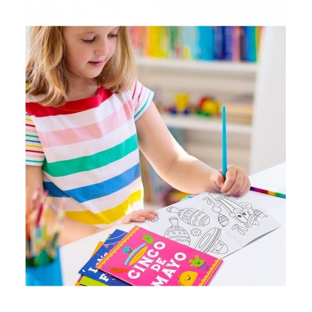 24pcs Mexican Fiesta Coloring Books for Kids Mexico Color Booklet Party Favor Supplies for Cinco De Mayo Party DIY Art Color ...