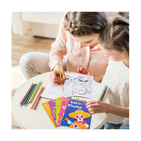 24pcs Mexican Fiesta Coloring Books for Kids Mexico Color Booklet Party Favor Supplies for Cinco De Mayo Party DIY Art Color ...
