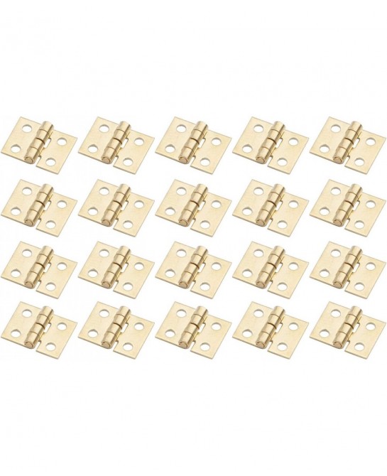 20PCS 108MM Mini Tiny Brass Hinge with Nails Jewelry Chest Gift Wine Music Box Dollhouse $15.97 Dollhouse Accessories