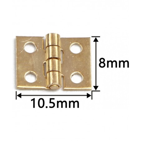 20PCS 108MM Mini Tiny Brass Hinge with Nails Jewelry Chest Gift Wine Music Box Dollhouse $15.97 Dollhouse Accessories