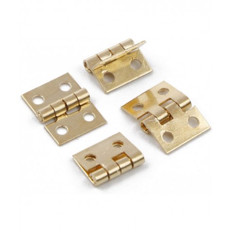 20PCS 108MM Mini Tiny Brass Hinge with Nails Jewelry Chest Gift Wine Music Box Dollhouse $15.97 Dollhouse Accessories
