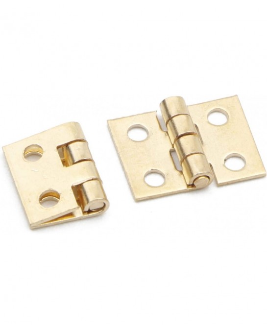 20PCS 108MM Mini Tiny Brass Hinge with Nails Jewelry Chest Gift Wine Music Box Dollhouse $15.97 Dollhouse Accessories