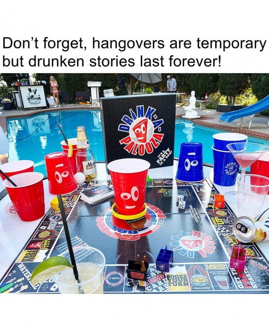 Board Games: Party Drinking Games for Adults - Game Night Party Games | Fun Adult Beer Games Gift with Beer Pong + Flip Cup +...