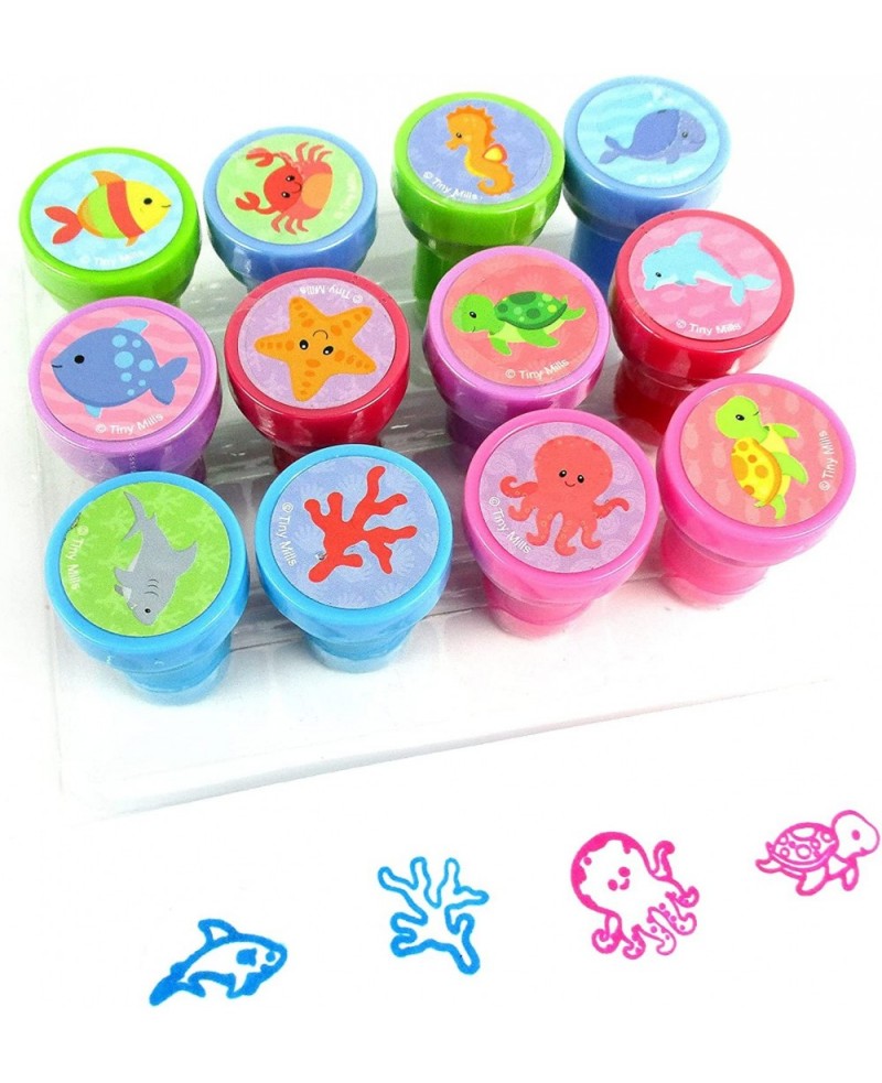 12 Pcs Ocean Life Turtle Stamp Kit for Kids Self Inking Stamps Gift Party Favors $15.74 Kids' Drawing & Writing Boards