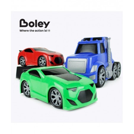 Big Truck Hauler Playset - Car Transporter Trailer with 2 Race Cars Included - Big Toy Car Carrier Truck for Kids and Toddler...