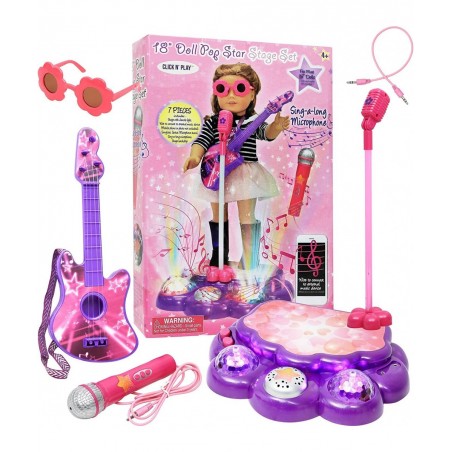 Interacting Karaoke Sing-Along Performance Stage Perfect for 18" Dolls $62.38 Doll Playsets