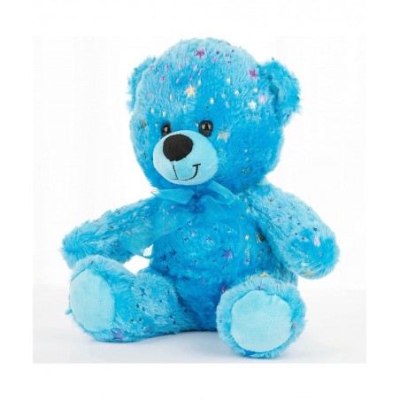 Star Teddy Bear Plush Toy Sparkling Blue Bear Stuffed Animals Soft Plush Teddy Bear for Kids Boys Girls Best Gifts for Birthd...