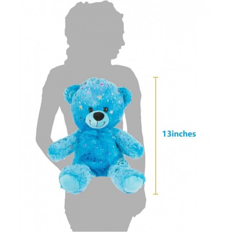 Star Teddy Bear Plush Toy Sparkling Blue Bear Stuffed Animals Soft Plush Teddy Bear for Kids Boys Girls Best Gifts for Birthd...