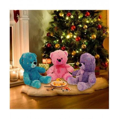 Star Teddy Bear Plush Toy Sparkling Blue Bear Stuffed Animals Soft Plush Teddy Bear for Kids Boys Girls Best Gifts for Birthd...