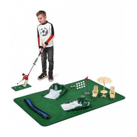 Mini Golfing Man Indoor Golf Kit – Golf Course Backyard Set – Complete Mini Golf for Home – Easy to Set Up and Play – Lightwe...