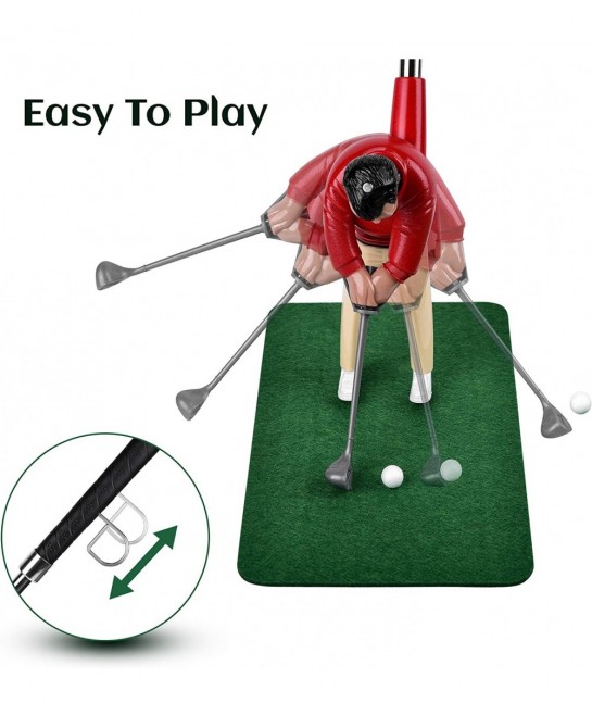 Mini Golfing Man Indoor Golf Kit – Golf Course Backyard Set – Complete Mini Golf for Home – Easy to Set Up and Play – Lightwe...