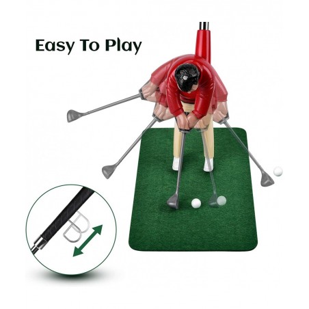 Mini Golfing Man Indoor Golf Kit – Golf Course Backyard Set – Complete Mini Golf for Home – Easy to Set Up and Play – Lightwe...