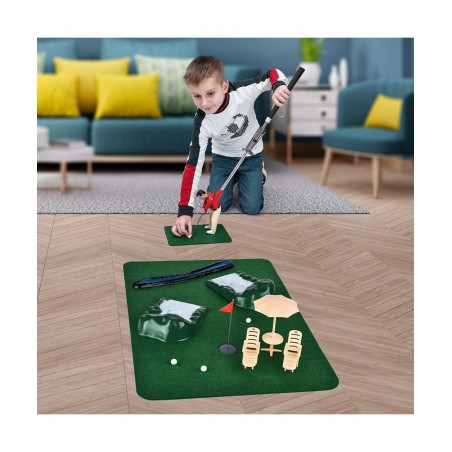 Mini Golfing Man Indoor Golf Kit – Golf Course Backyard Set – Complete Mini Golf for Home – Easy to Set Up and Play – Lightwe...