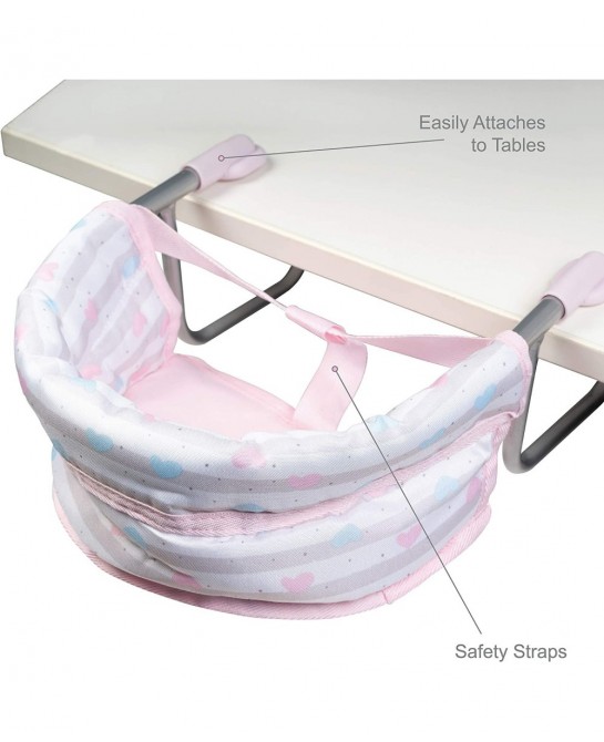 Baby Doll Feeding Seat in Classic Pastel Pink Fits Up to 20 Inch Baby Doll $24.68 Doll Accessories