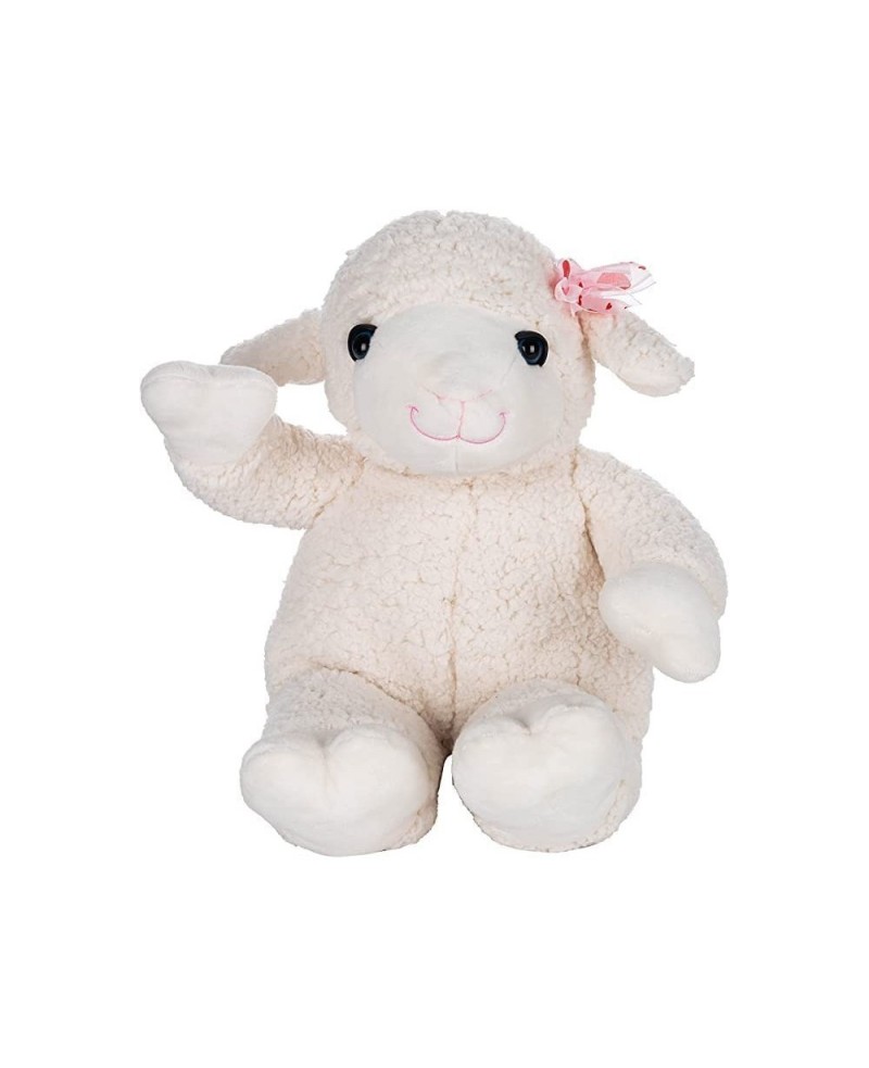 Lamb Stuffed Animal with Pink Bow Cuddly Lamb Plush Toy Lovely Fluffy Sutffed Sheep Great Gift for Kids Girls (16”) $22.38 St...
