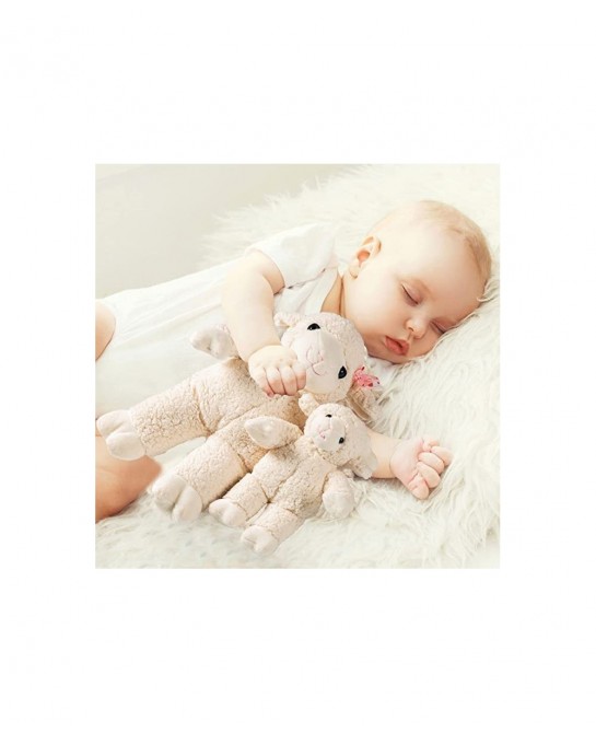 Lamb Stuffed Animal with Pink Bow Cuddly Lamb Plush Toy Lovely Fluffy Sutffed Sheep Great Gift for Kids Girls (16”) $22.38 St...