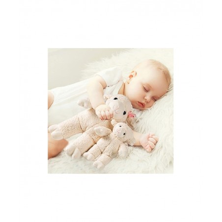 Lamb Stuffed Animal with Pink Bow Cuddly Lamb Plush Toy Lovely Fluffy Sutffed Sheep Great Gift for Kids Girls (16”) $22.38 St...