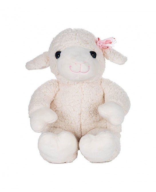 Lamb Stuffed Animal with Pink Bow Cuddly Lamb Plush Toy Lovely Fluffy Sutffed Sheep Great Gift for Kids Girls (16”) $22.38 St...