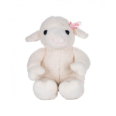 Lamb Stuffed Animal with Pink Bow Cuddly Lamb Plush Toy Lovely Fluffy Sutffed Sheep Great Gift for Kids Girls (16”) $22.38 St...
