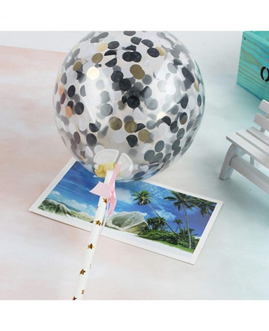 Balloon Cake Toppers Mini Transparent Confetti Balloon for Wedding Birthday Valentines Day Evening New Year Party Supplies 7P...