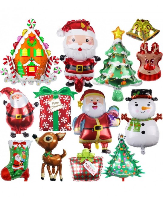 Christmas Balloons Santa Claus Reindeer Snowman Helium Balloon for Xmas Christmas Party Decoration Supplies $23.81 Kids' Part...