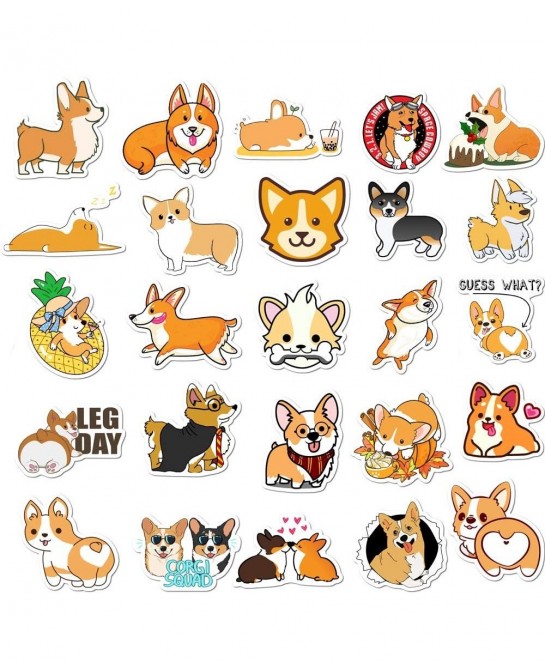 Cute Dog Stickers for Kids 50 PCS Waterproof Laptop Sticker Pack Vinyl Stickers for Car Cup Computer Guitar Skateboard Luggag...