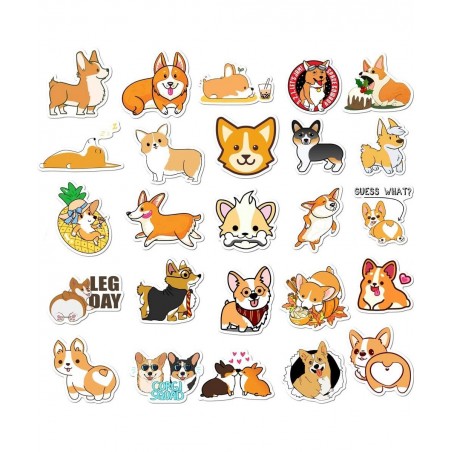 Cute Dog Stickers for Kids 50 PCS Waterproof Laptop Sticker Pack Vinyl Stickers for Car Cup Computer Guitar Skateboard Luggag...