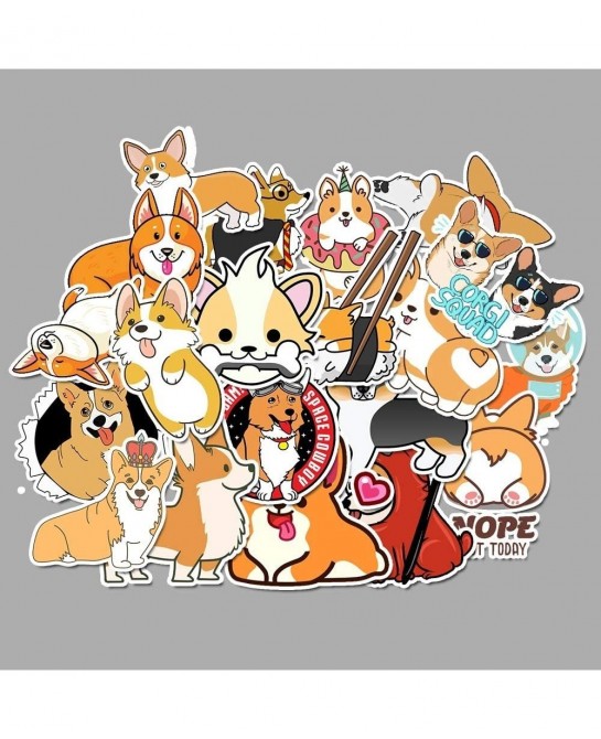 Cute Dog Stickers for Kids 50 PCS Waterproof Laptop Sticker Pack Vinyl Stickers for Car Cup Computer Guitar Skateboard Luggag...