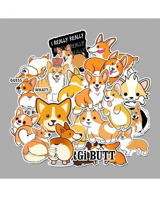 Cute Dog Stickers for Kids 50 PCS Waterproof Laptop Sticker Pack Vinyl Stickers for Car Cup Computer Guitar Skateboard Luggag...